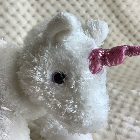 Aurora World Plush White Unicorn with Pink Horn Stuffed Animal Toy 🦄 - Picture 7 of 14
